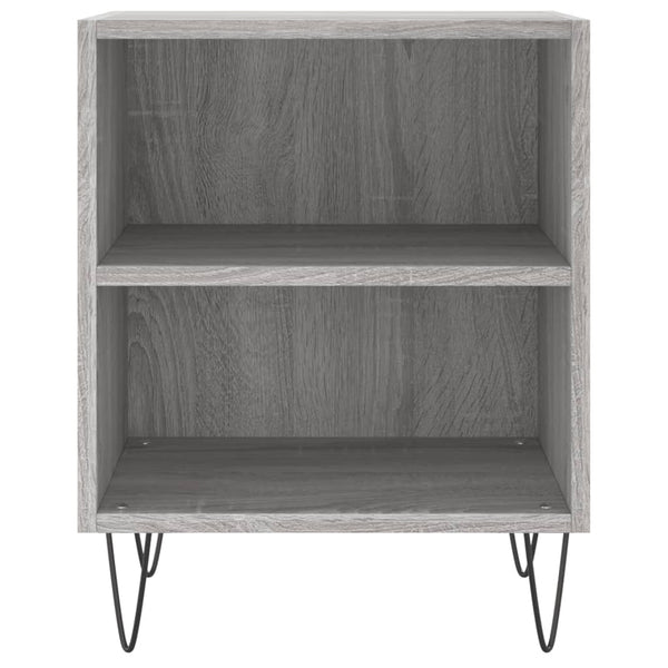 Nachttische 2er Set Grau Sonoma 40x30x50 cm