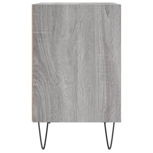 Nachttische 2er Set Grau Sonoma 40x30x50 cm