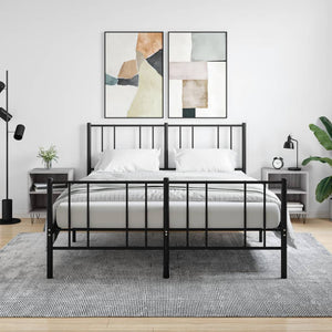 Nachttische 2er Set Grau Sonoma 40x30x50 cm