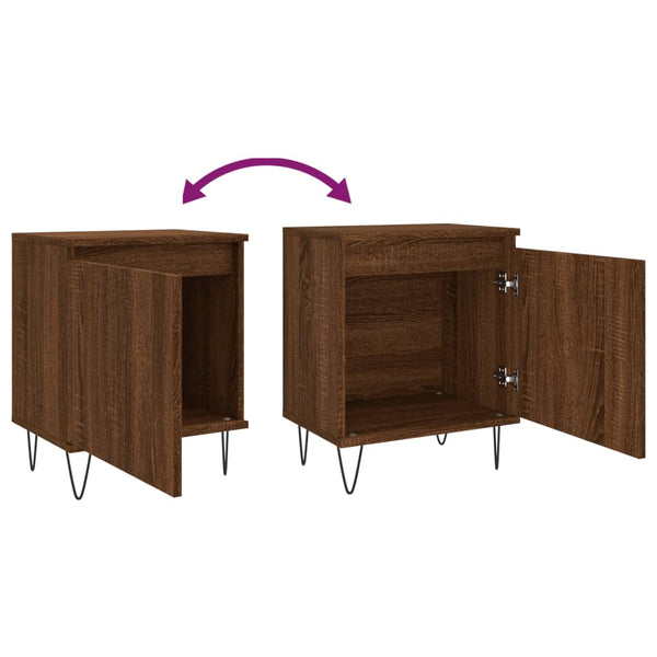 Nachttisch Braun Eichenoptik 40x30x50 cm