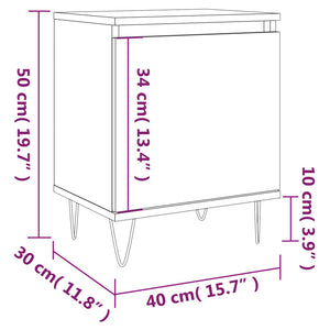 Nachttisch Braun Eichenoptik 40x30x50 cm