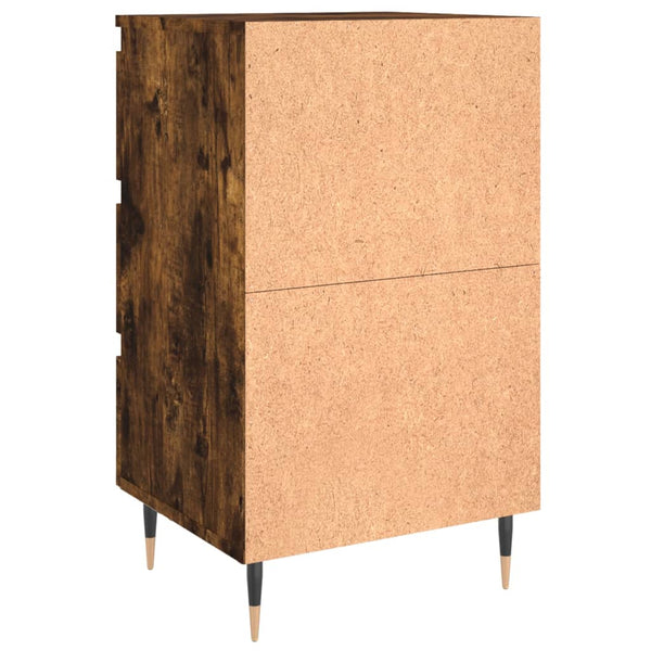 Nachttische 2er Set Räuchereiche 40x35x69 cm