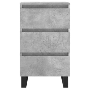 Nachttische 2er Set Betongrau 40x35x69cm