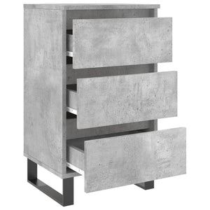 Nachttische 2er Set Betongrau 40x35x69cm