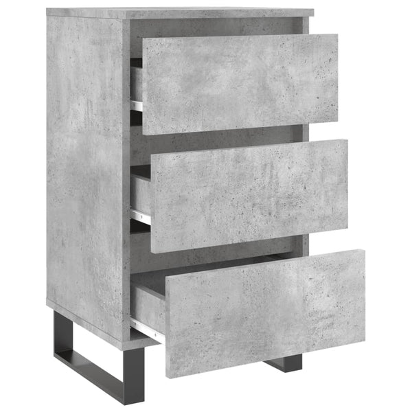 Nachttische 2er Set Betongrau 40x35x69cm