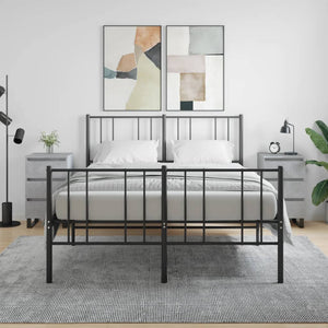 Nachttische 2er Set Betongrau 40x35x69cm