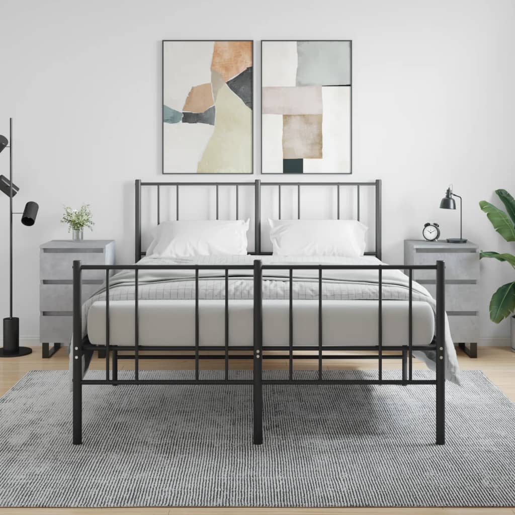 Nachttische 2er Set Betongrau 40x35x69cm