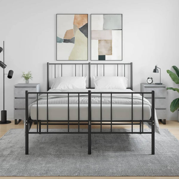 Nachttische 2er Set Betongrau 40x35x69cm