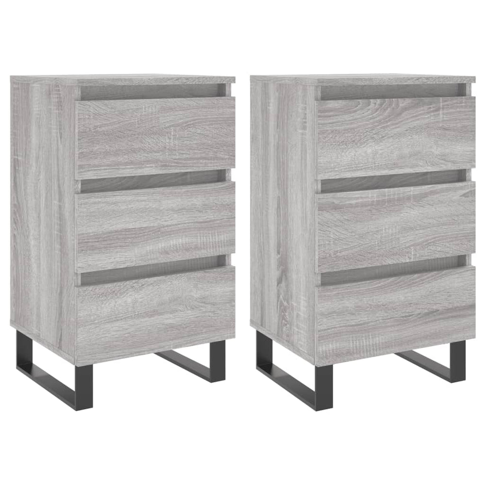 Nachttische Grau Sonoma 2er Set