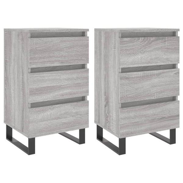 Nachttische Grau Sonoma 2er Set