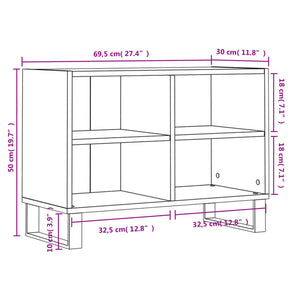 Schwarzer TV-Schrank 69,5 cm