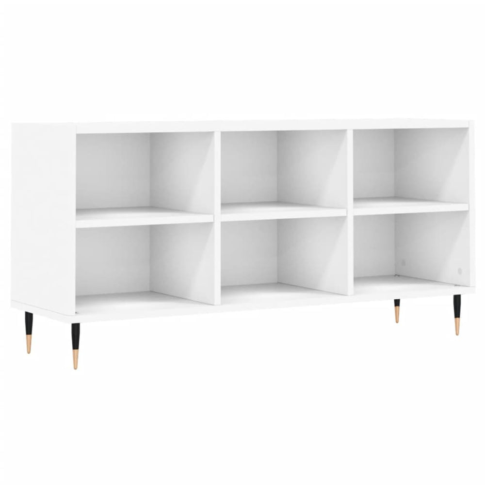 Meuble TV vidaXL blanc 103,5x30x50 cm en bois d'ingénierie