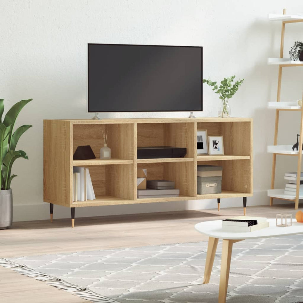 Meuble TV vidaXL chêne Sonoma 103,5x30x50 cm aggloméré
