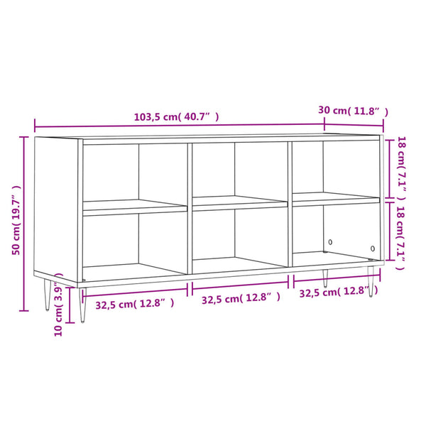 TV-Schrank Grau Sonoma 103,5 cm