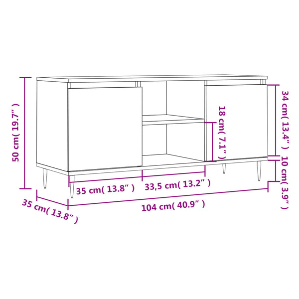 TV-Schrank Sonoma Eiche 104 cm