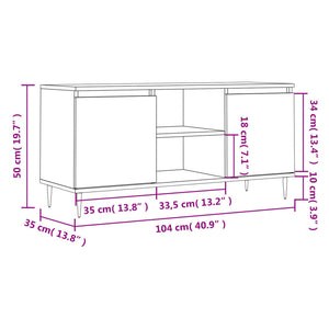 Betongrauer TV-Schrank 104 cm