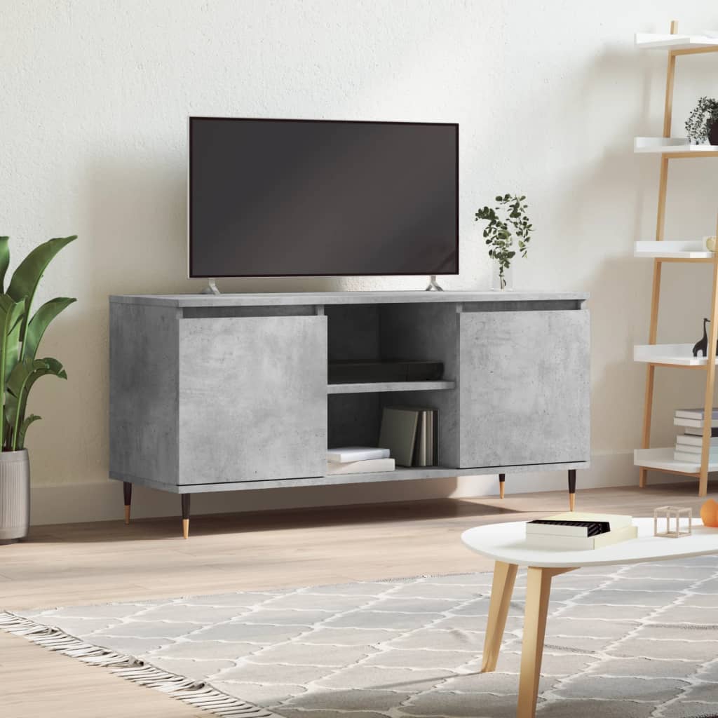 Betongrauer TV-Schrank 104 cm