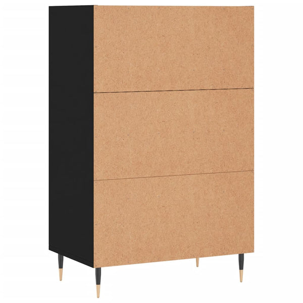 Schwarzes Highboard 57x35x90 cm