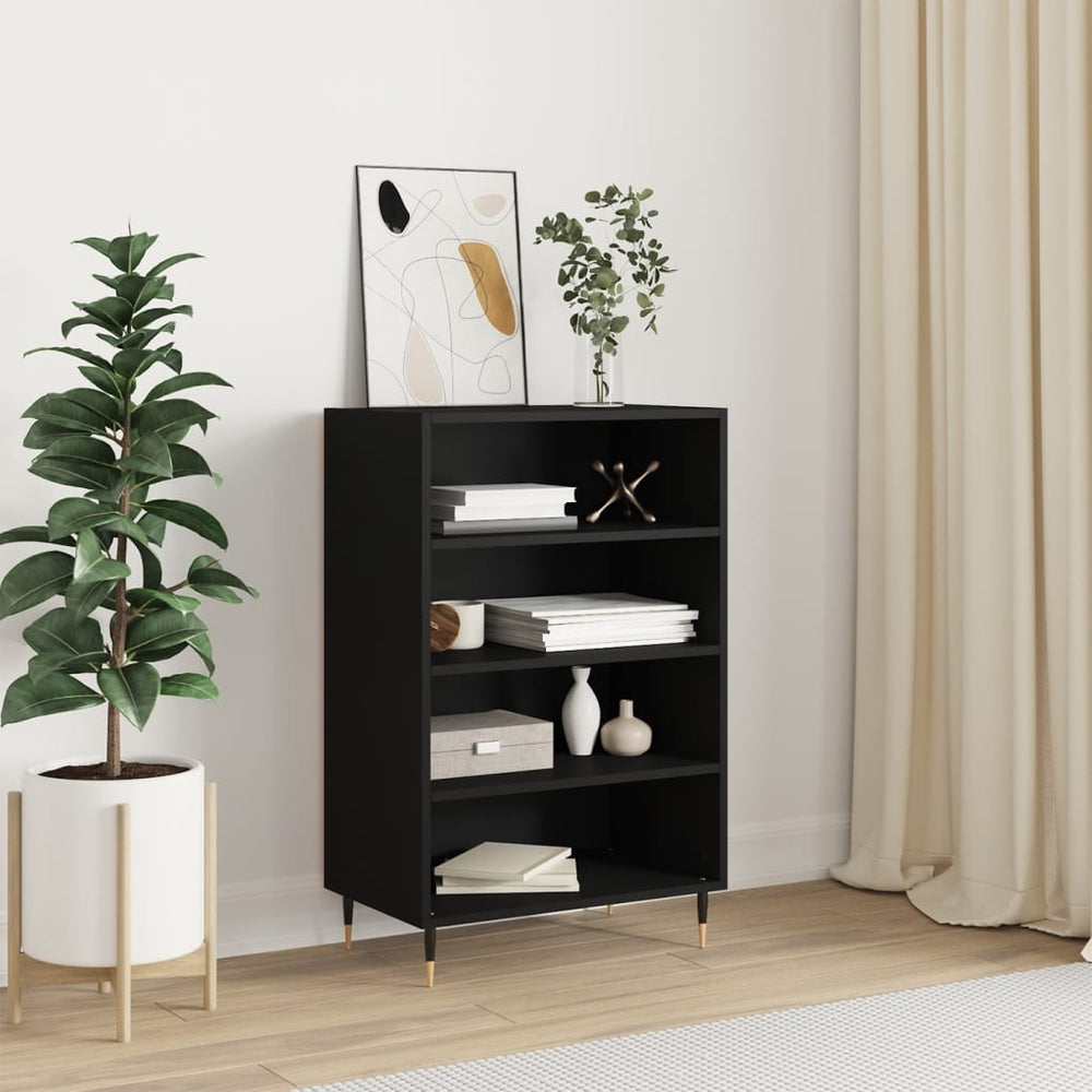 Schwarzes Highboard 57x35x90 cm