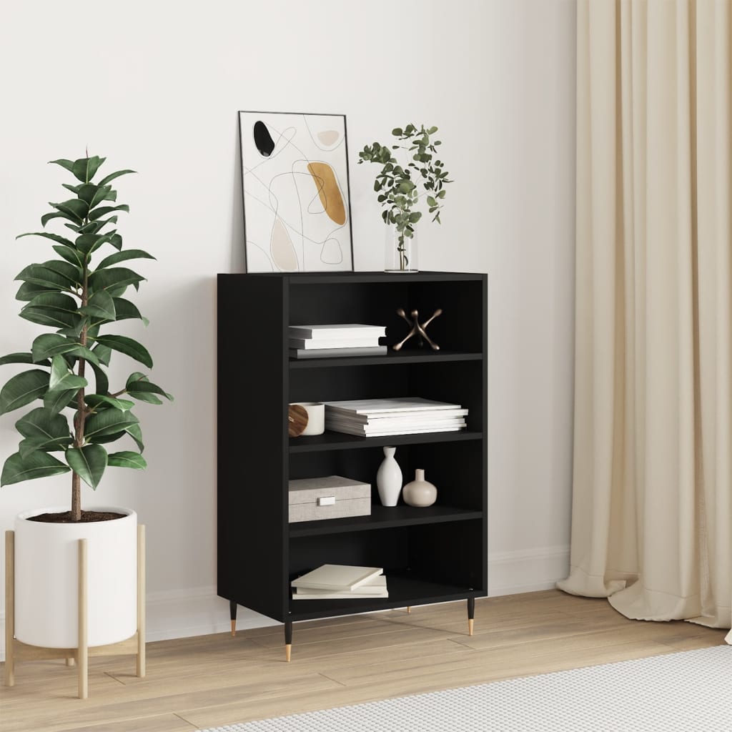 Schwarzes Highboard 57x35x90 cm