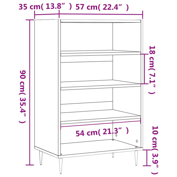 Highboard Sonoma Eiche 57x90cm