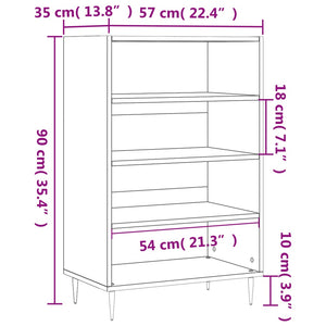 Highboard Braun Eichenoptik 57x90 cm
