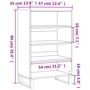 Highboard Räuchereiche 57x35x90cm