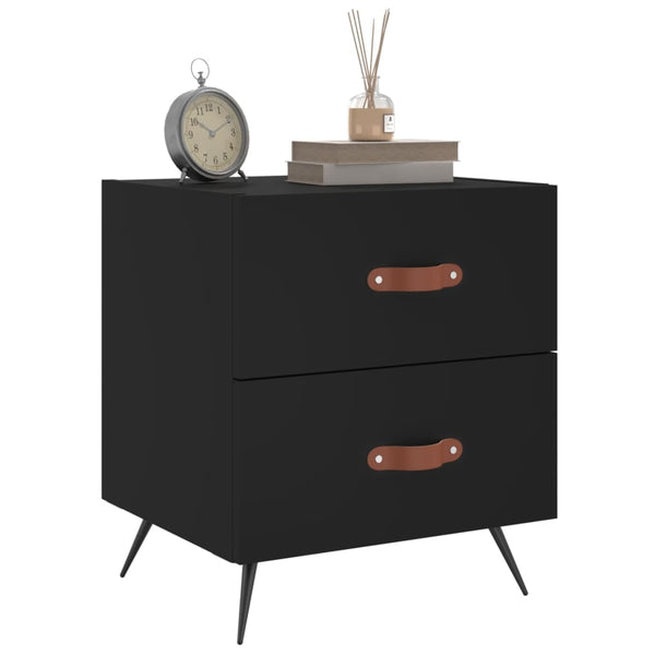 Nachttische Schwarz 40x35x47,5cm, 2er-Set