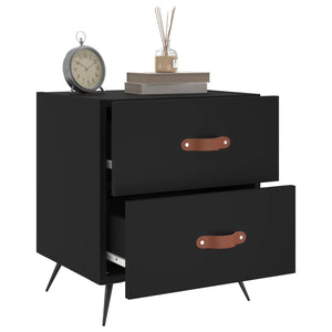 Nachttische Schwarz 40x35x47,5cm, 2er-Set