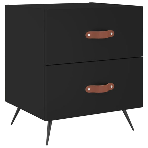 Nachttische Schwarz 40x35x47,5cm, 2er-Set