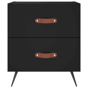 Nachttische Schwarz 40x35x47,5cm, 2er-Set