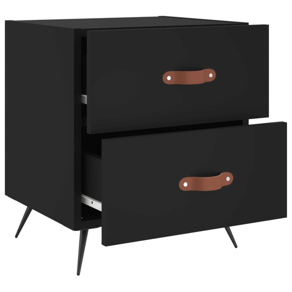 Nachttische Schwarz 40x35x47,5cm, 2er-Set