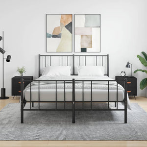 Nachttische Schwarz 40x35x47,5cm, 2er-Set