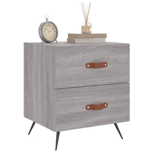 Nachttische 2er Set Grau Sonoma 40x35x47,5cm