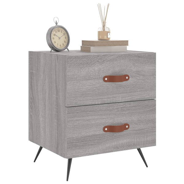 Nachttische 2er Set Grau Sonoma 40x35x47,5cm
