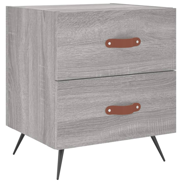 Nachttische 2er Set Grau Sonoma 40x35x47,5cm