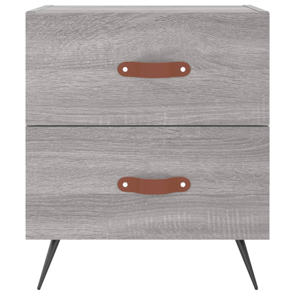 Nachttische 2er Set Grau Sonoma 40x35x47,5cm