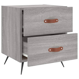 Nachttische 2er Set Grau Sonoma 40x35x47,5cm
