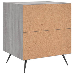 Nachttische 2er Set Grau Sonoma 40x35x47,5cm
