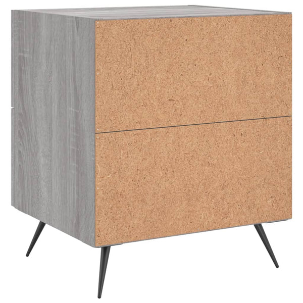 Nachttische 2er Set Grau Sonoma 40x35x47,5cm