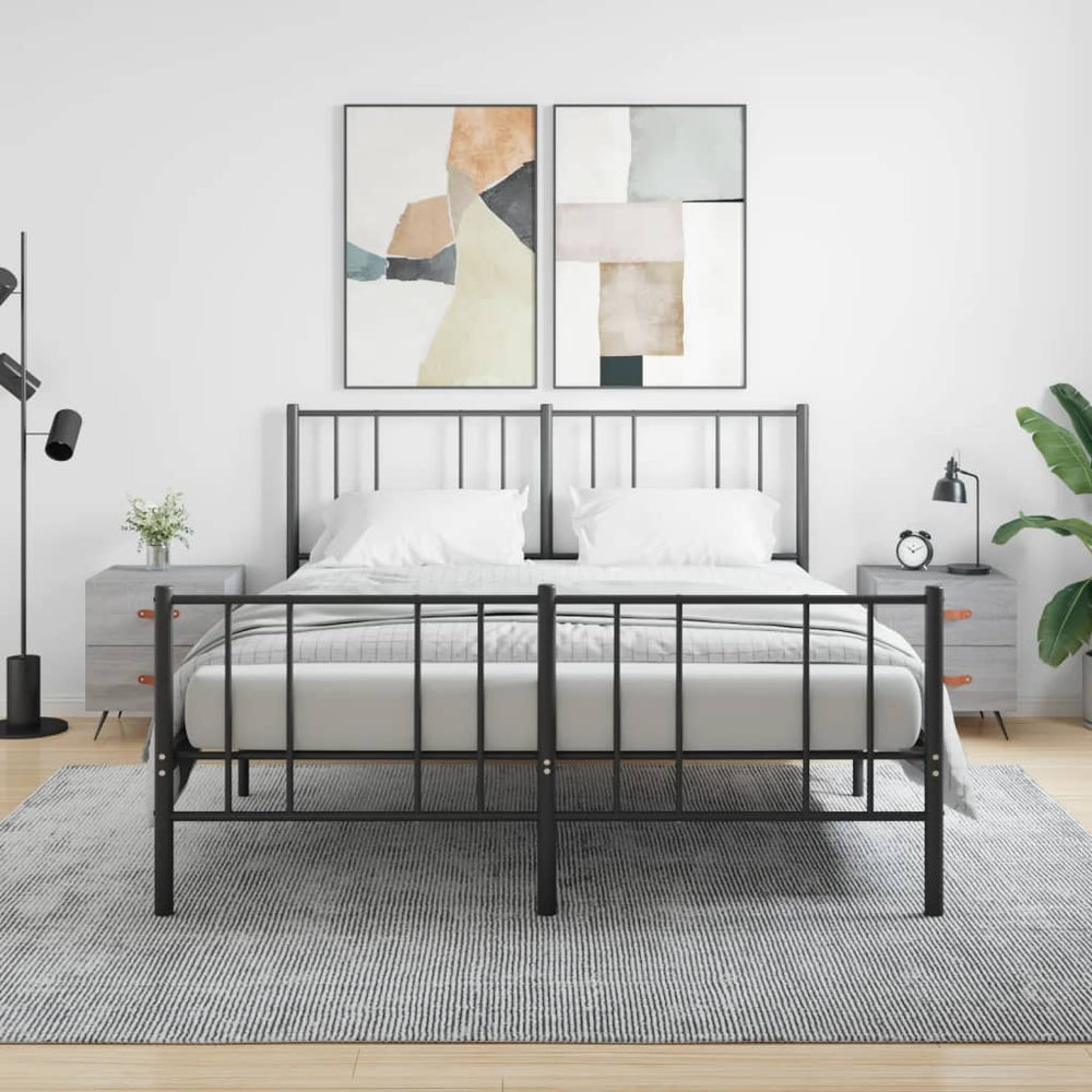Nachttische 2er Set Grau Sonoma 40x35x47,5cm
