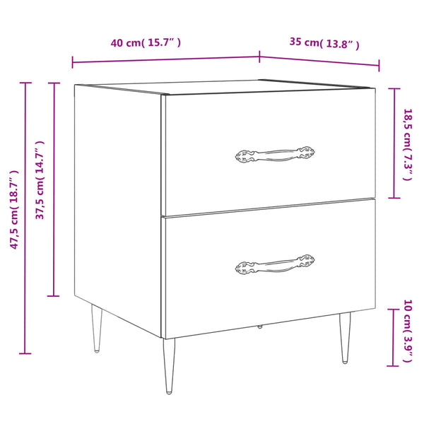 Nachttisch Sonoma-Eiche 40 cm