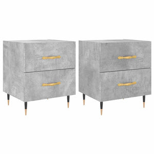 Nachttische 2er Set Betongrau 40x35x47,5cm