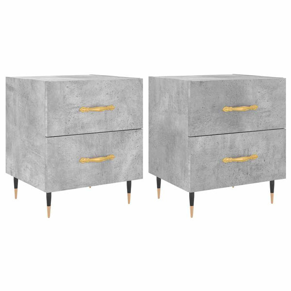 Nachttische 2er Set Betongrau 40x35x47,5cm