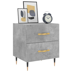 Nachttische 2er Set Betongrau 40x35x47,5cm