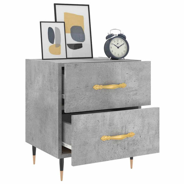 Nachttische 2er Set Betongrau 40x35x47,5cm
