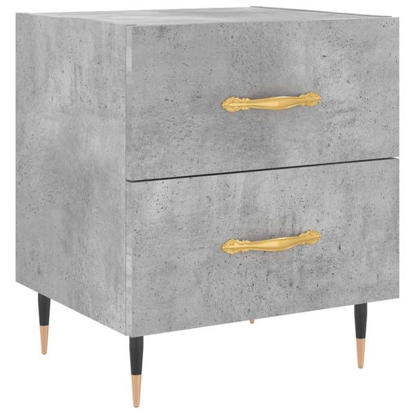 Nachttische 2er Set Betongrau 40x35x47,5cm