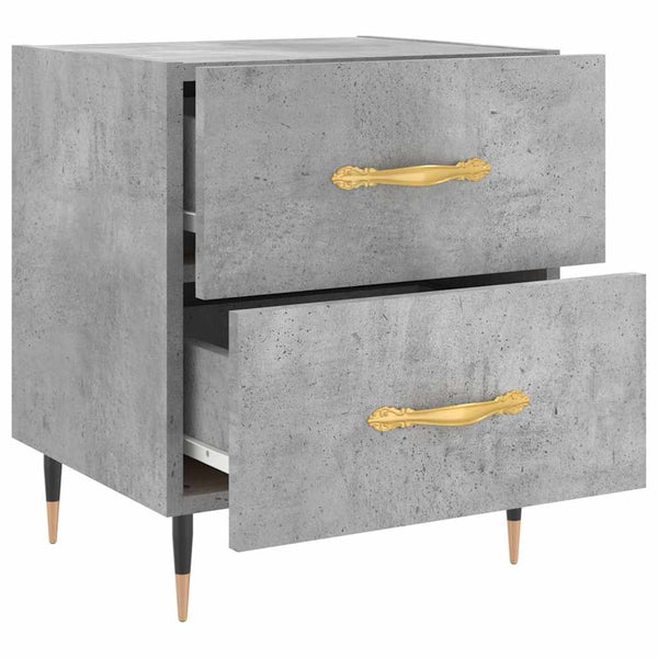 Nachttische 2er Set Betongrau 40x35x47,5cm