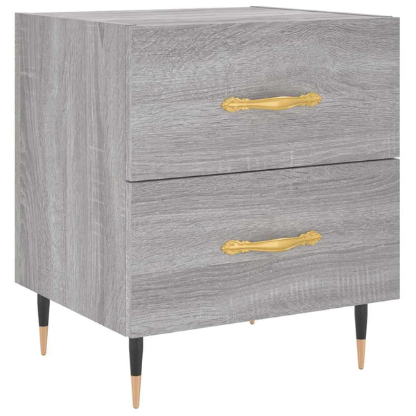 Grauer Nachttisch Sonoma, 40 cm