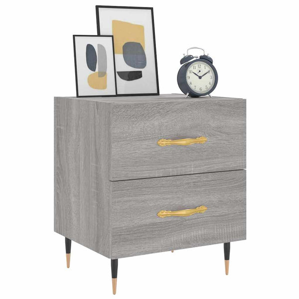 Grauer Nachttisch Sonoma, 40 cm